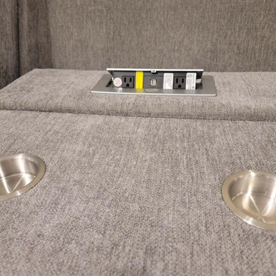 Canapé modulaire en chenille inclinable électrique