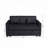 Velvet Sleeper Sofa Pull-Out Bed with Adjustable Backrest and Pillows-486518945