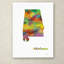 « alabama state map-1 », impression sur toile tendue-17943319