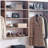 Devi Oak Wall Mounted Wood Closet System-1255843240