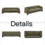 Canapé en sherpa 82 pouces vert olive, parfait pour les espaces de vie confortables et contemporains