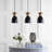 Bullington 3 - Light Black/Brass Gold Kitchen Island Pendant