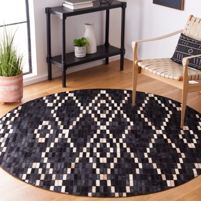 Tapis argyle en cuir Studio
