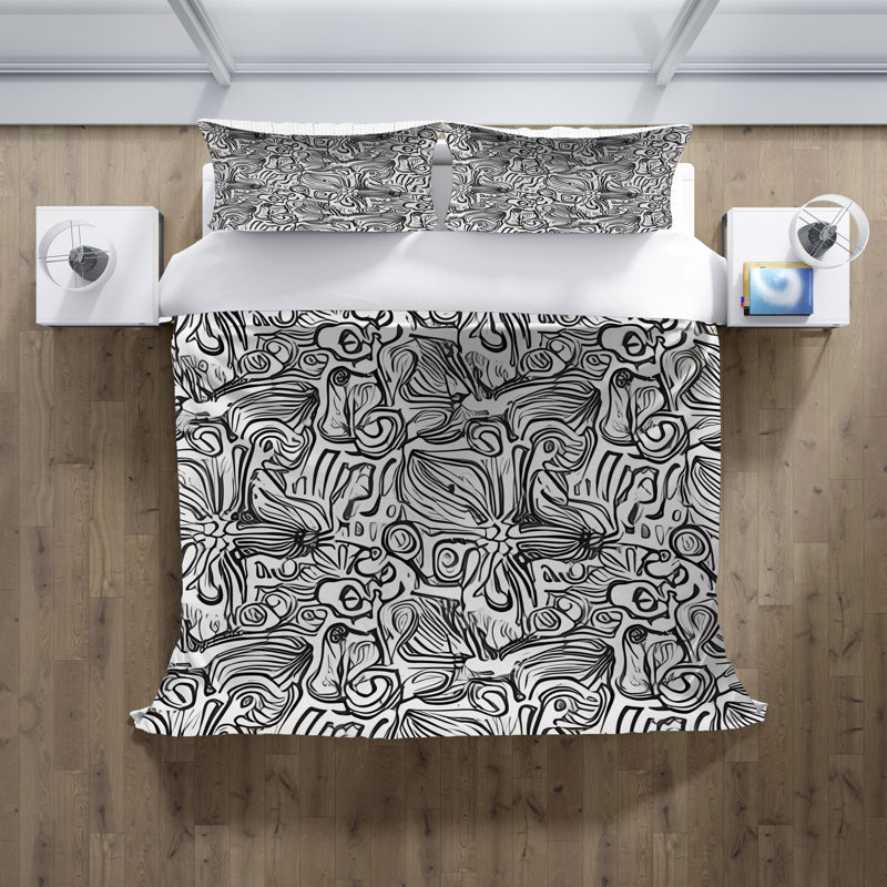 Abstract Duvet Cover, King Duvet Cover + 2 King Shams