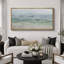 «Serene Coastal Waves on Sandy Beach», reproduction d'art sur toile encadrée très grande-684281703-684281704