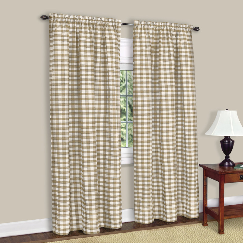 Haylee Semi Sheer Single Curtain Panel, Taupe, 42" W x 84" L