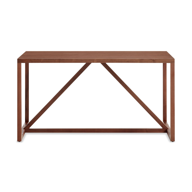 Strut Dining Table, Walnut, 28" W x 56" L, Standard (29" Height)