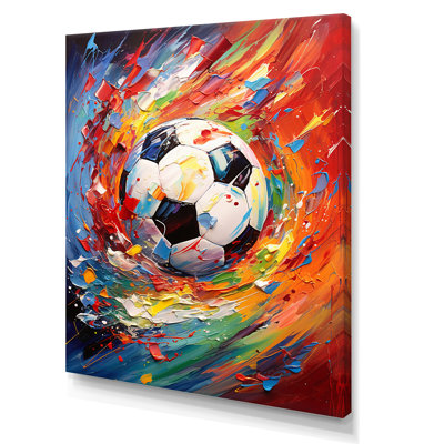 Johanan Abstract Soccer Energy - Soccer Wall Art