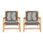 Fauteuils club d'extérieur en bois d'acacia Sierra-348019160