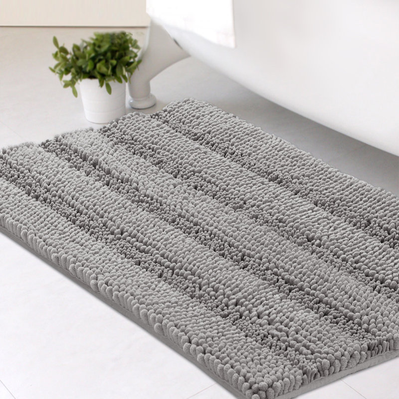 Tapis pour salle de bain Joaquin, l 20 po x L 32 po, Colombe