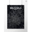 Brussels City Map - No Frame Print-1945904116