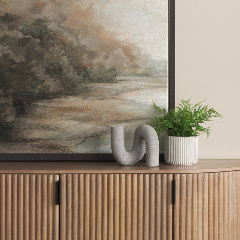 Objet décoratif en béton texturé Kailas, Gris, H 7 po x l 6,75 po x P 7,25 po