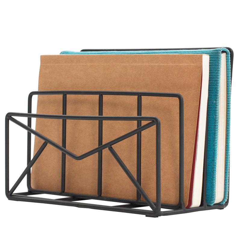 Leondre Metal File Organizer, Black