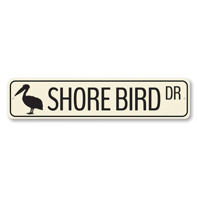 Plaque en aluminium Shore Bird Drive