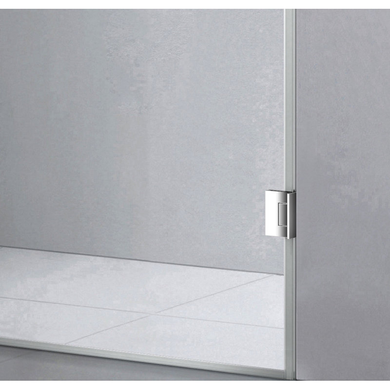 60.5'' Clear Tempered Glass Frameless Shower Door with Chrome Hardware