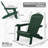 Patio Folding Adirondack Chairs set of 2, Outdoor All Weather HIPS Foldable Adirondack Chair with Cup Holder-692469627