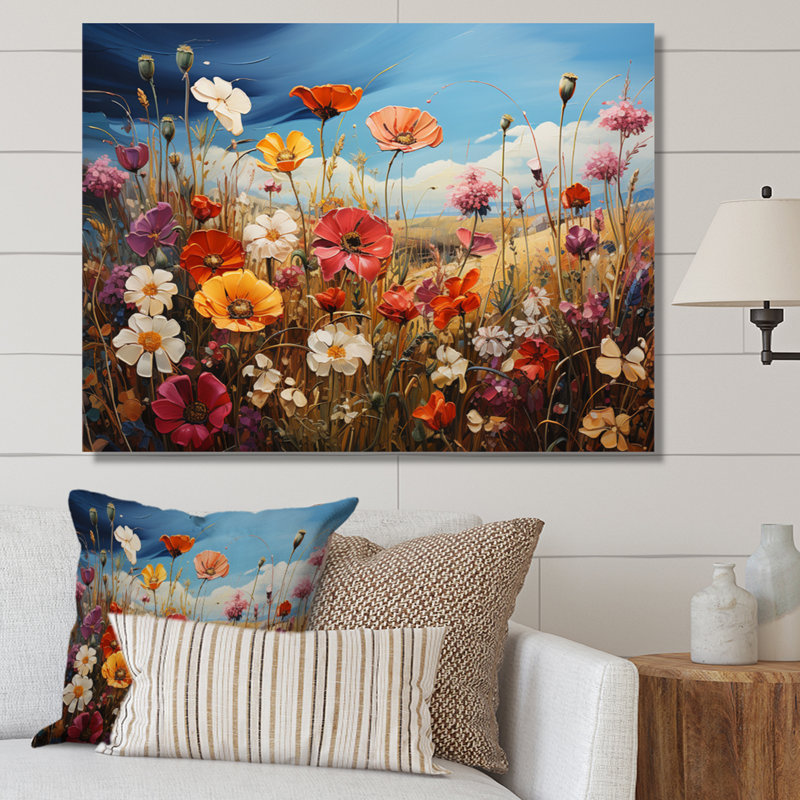 Wildflowers Symphony Field I, reproduction d'art sur toile, H 12 po x l 20 po, Toile tendue