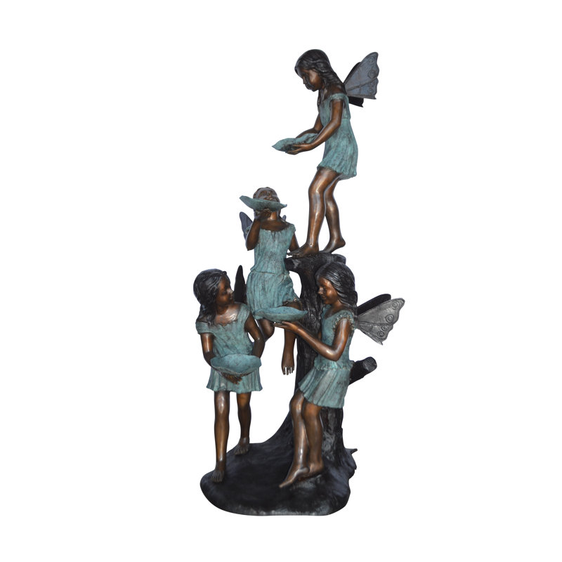 Fontaine de jeu bronze à quatre anges