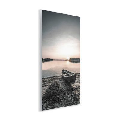 Art mural sur toile "Deserte Canoe on Shore" par Incado