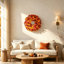 Couronne de fleurs artificielles 19 po pour porte d'entrée, couronne florale d'automne pour décor intérieur ou extérieur