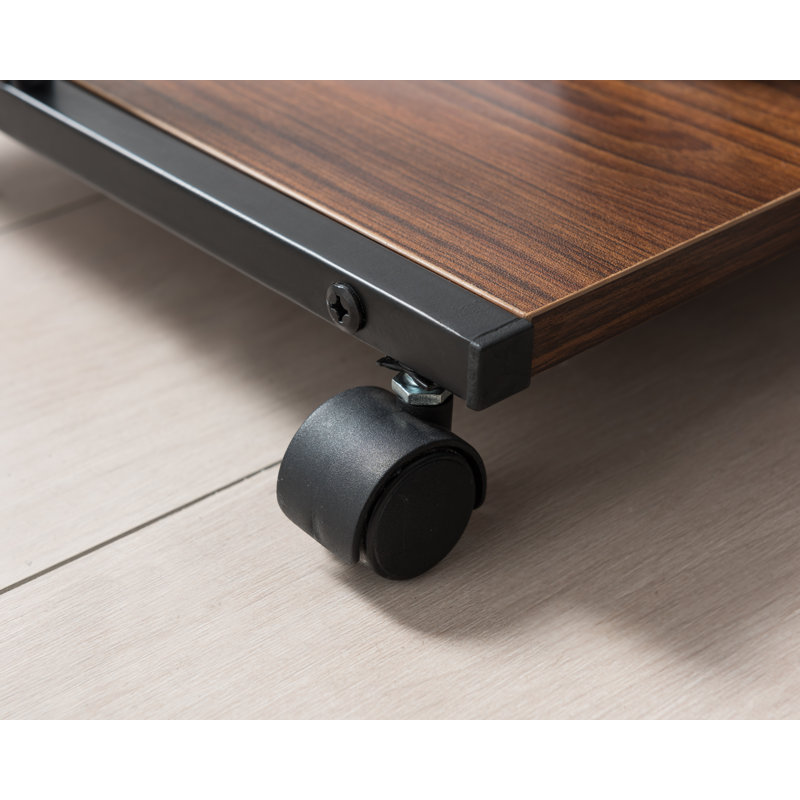 Edgecliff C-Shaped Tray Table – Sturdy Couch Desk for Laptop, Food & Reading, Walnut/Black
