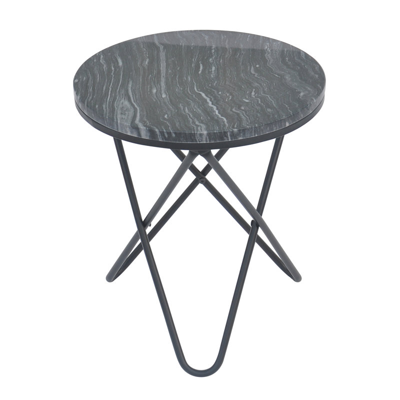 Kunkle Cross Legs End Table, Black