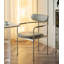 Italian Light Luxury Stainless Steel Leather Backrest Dining Chair