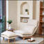 Canapé inclinable pliable pour balcon et chambre à coucher, réglable et confortable avec tissu doux et éponge haute densité