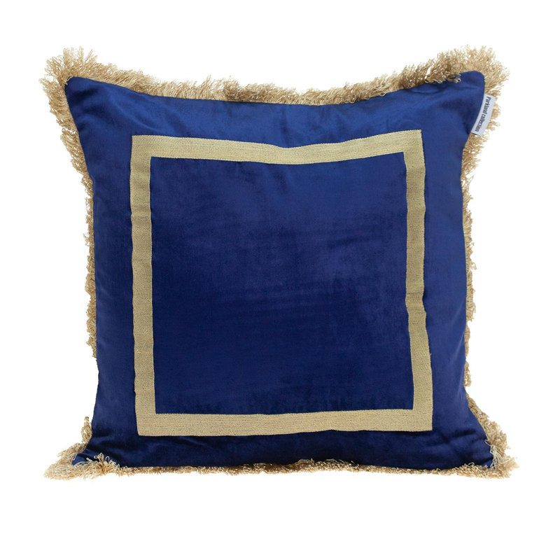 Coussin Boho, Bleu
