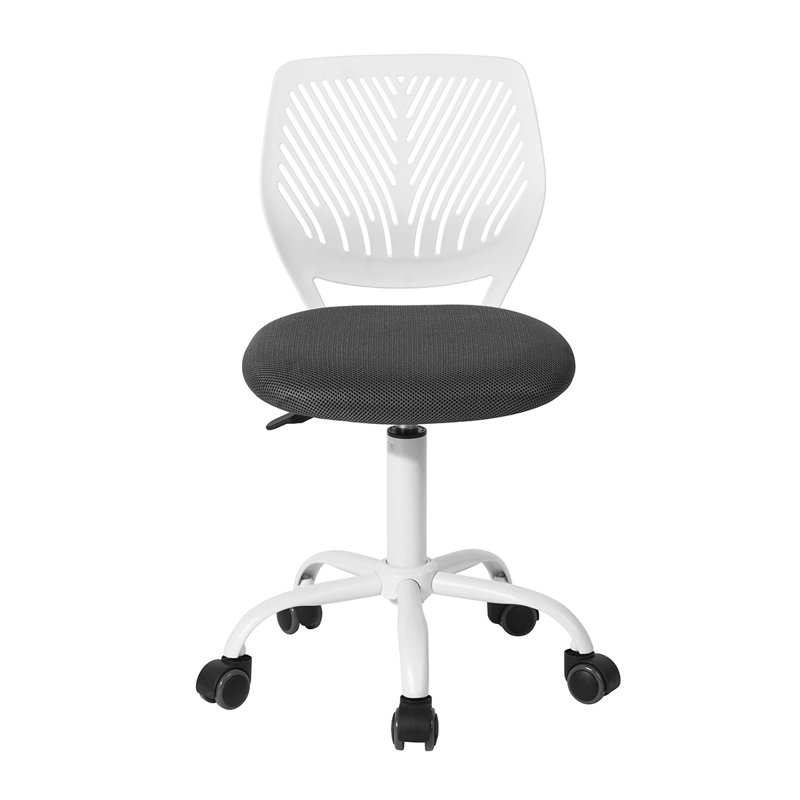 Elkland 360° Swivel Mesh Fabric Writing Office Task Chair with Height Adjustable for Teenager, Gray