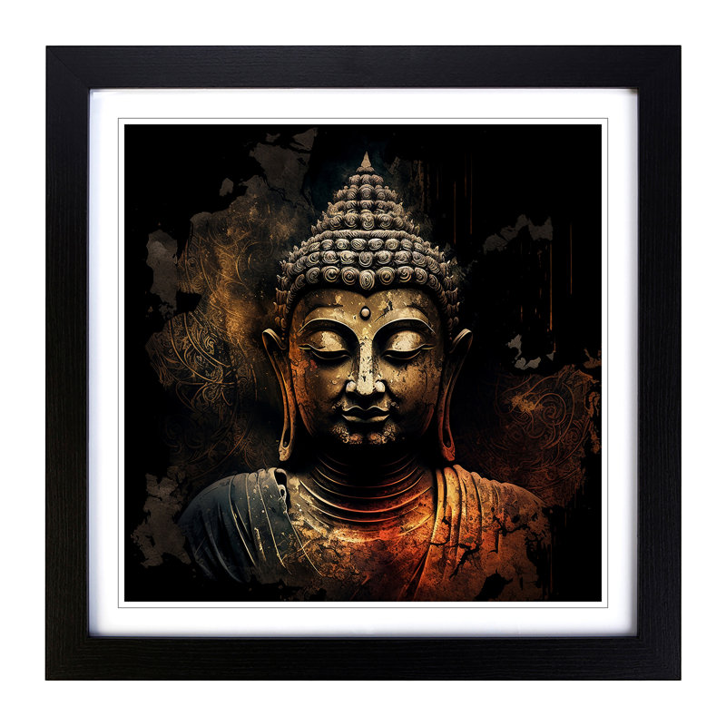 Single Picture Frame Print on Wood, Black