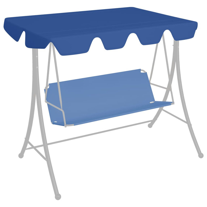 Auvent de remplacement en tissu orange Maylin, L 59,1 po / 51,2 po x P 41,3 po / 27,3 po, Bleu
