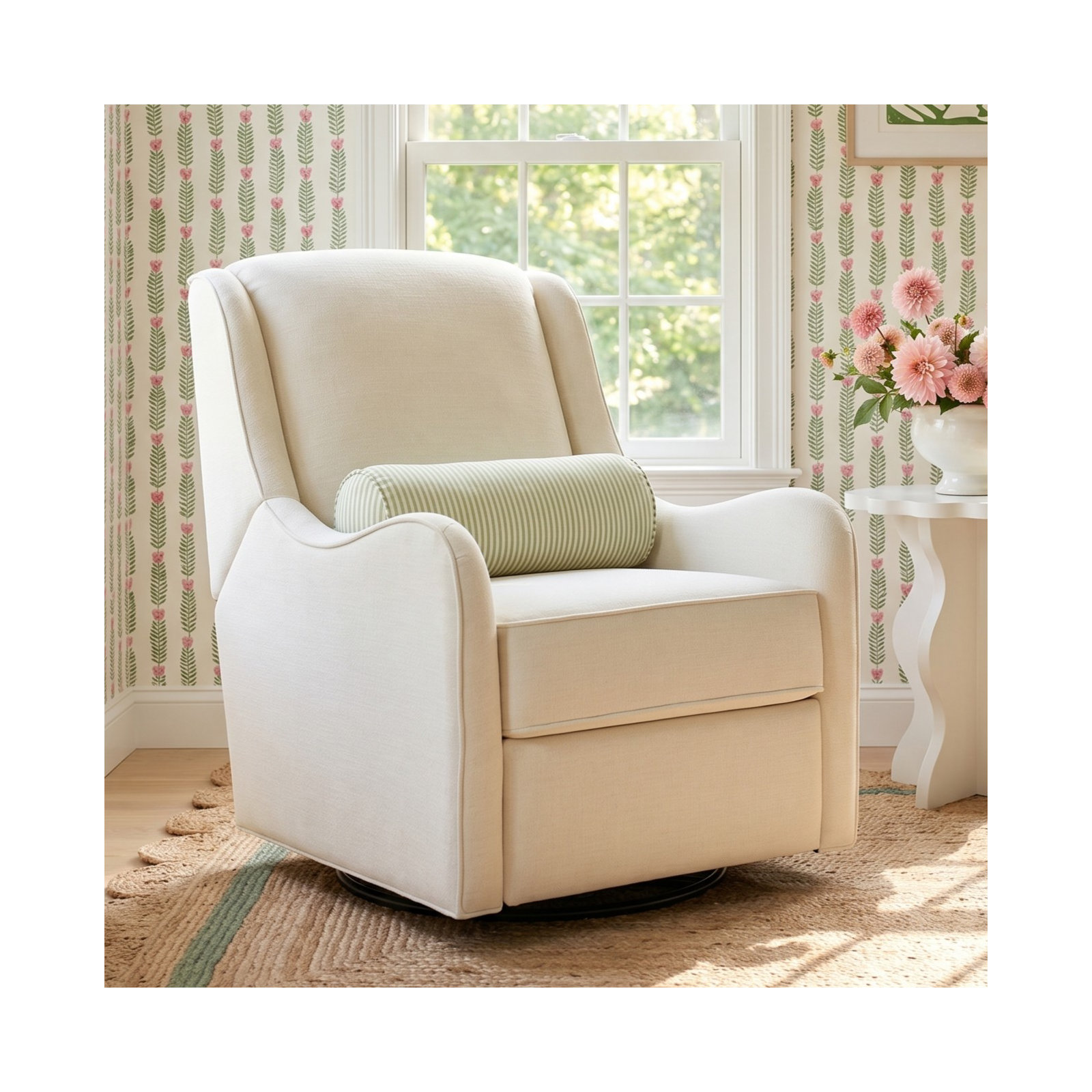 Devon Recliner and Swivel Glider, Performance Dusty Rose