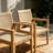 Outdoor Wicker and Acacia Wood Club Chairs Set