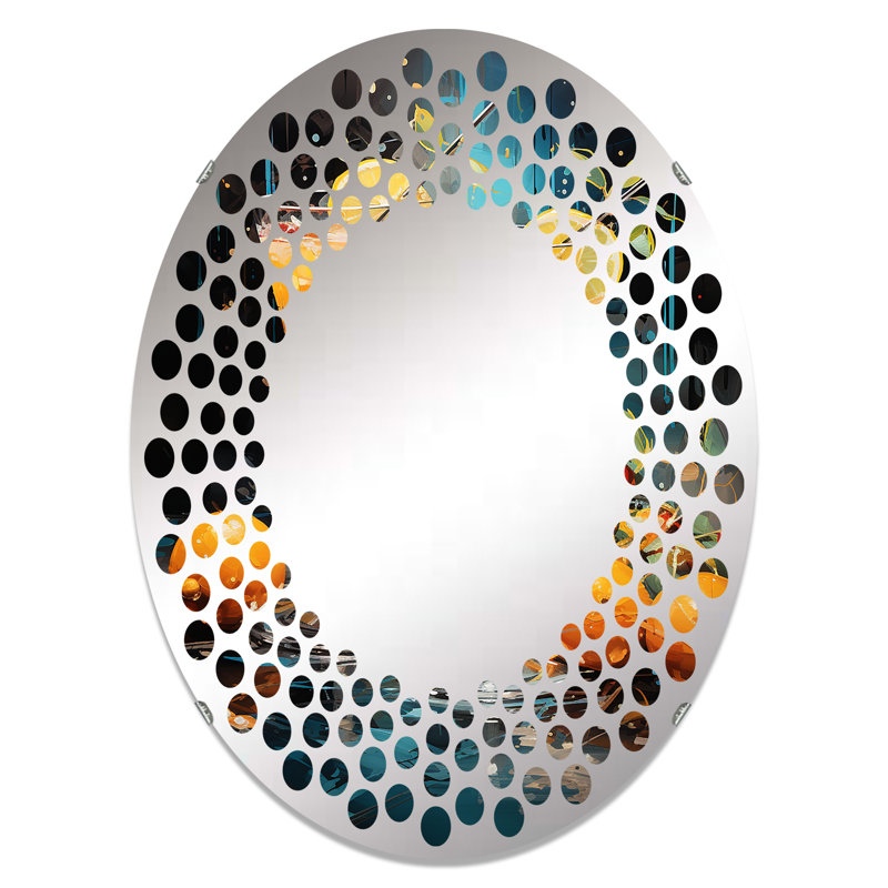 Artful Mixology Cocktail Melody - Miroir mural à pois - MIR109561 - Ovale, L 20 po x H 30 po