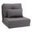 Convertible Flip Chair Floor Lazy Sofa, Folding Upholstered Couch Bed With Adjustable Backrest, Metal Frame & 2 Pillows, Space-saving Lounge For Living Room, Bedroom – Dark Gray, 198 Lbs Capacity-909983702