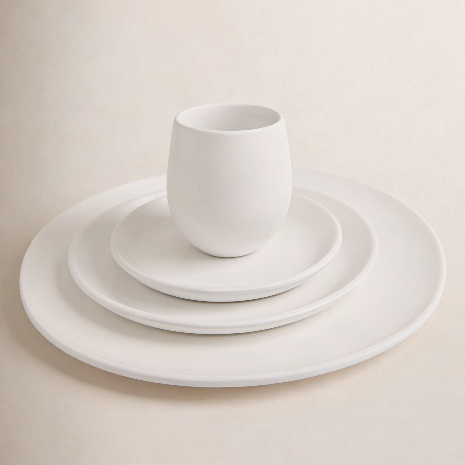 Borgen Stoneware Dinnerware Set, Chalk