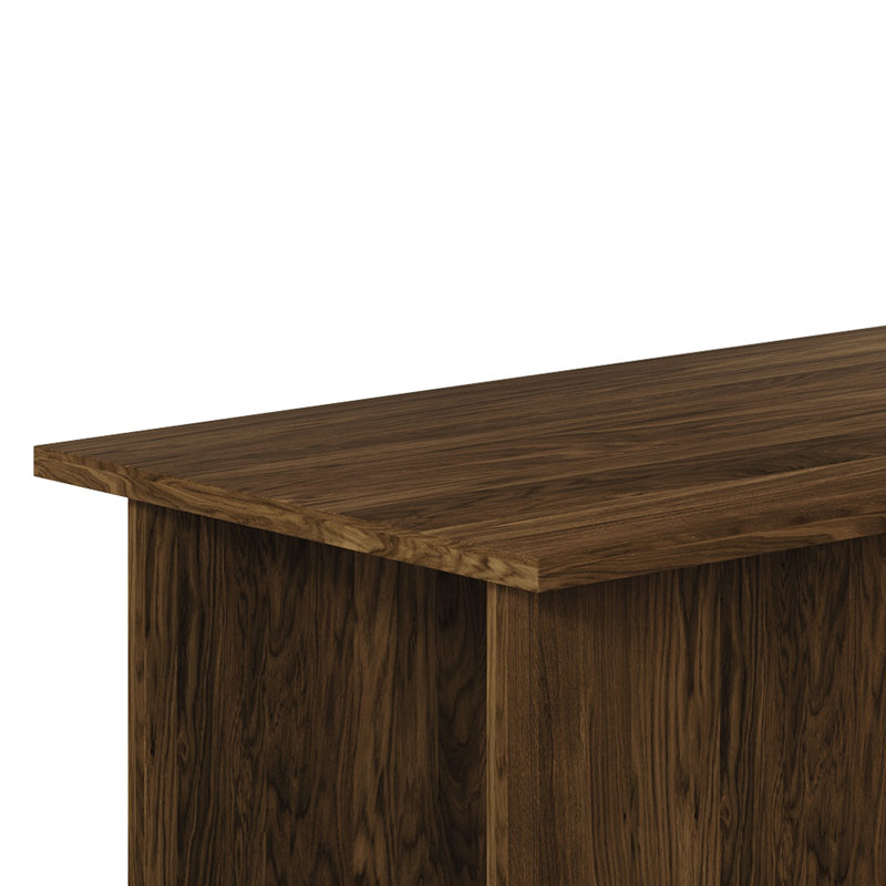 Bureau d'écriture en L Linden Classic - brun, Brun