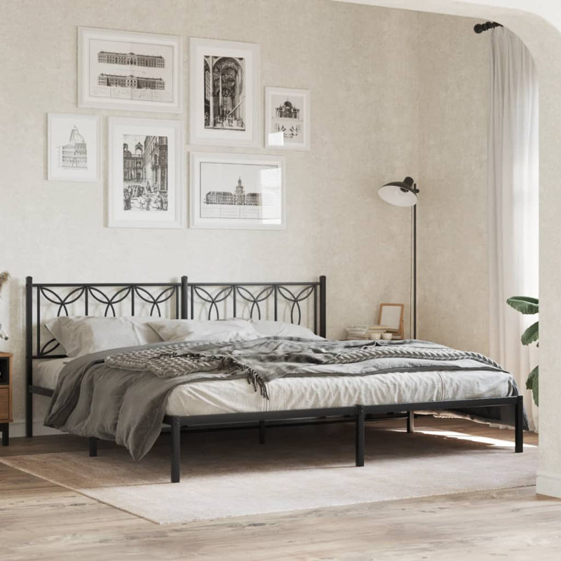 Gonzales Metal Bed, Black, 80 x 200cm