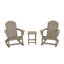 Chaise Adirondack à bascule en plastique avec table Vinnie-985718983