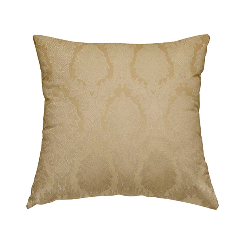 Diemer Damask Square Cushion, 55cm H x 55cm W x 5cm D, Gold