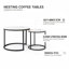 Ensemble de 2 tables basses gigognes à plateau de table rond avec cadre en métal robuste, centre de table, salon, chambre à coucher, appartement, table de chevet simple, industrielle-612583041-612608666