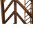 79" Garden Trellis, Wooden Arched Arbour with Pergola Style Roof