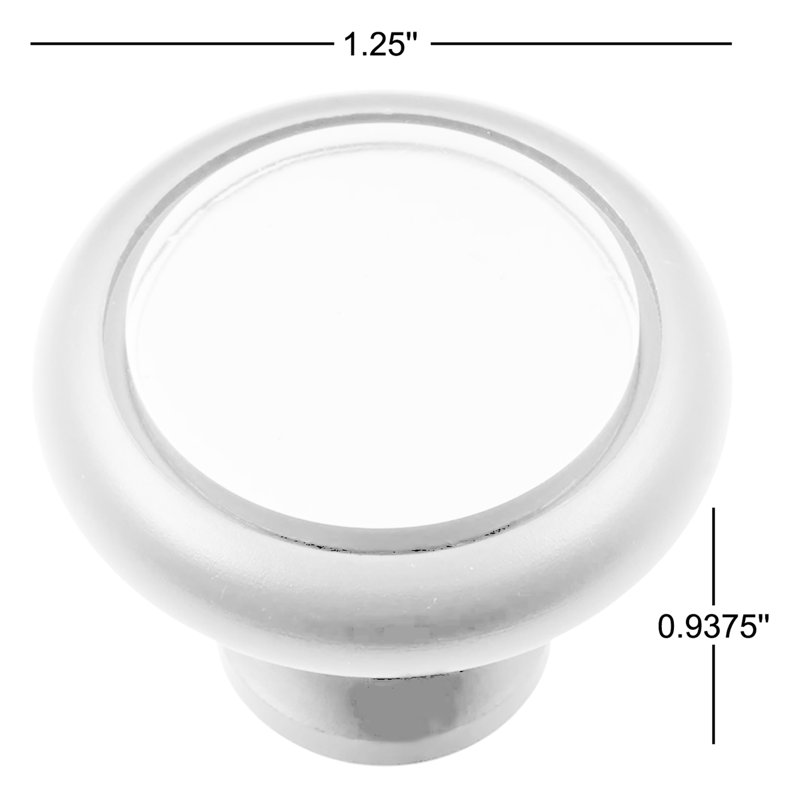 CK Series 1 1/4" Diameter Mushroom Knob, Oil Rubbed / Brass