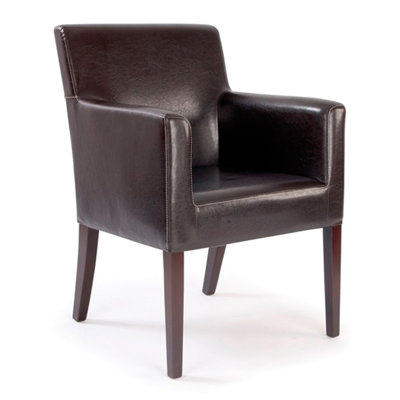 Faux Leather Club Chair