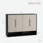 Armoire à chaussures moderne avec 4 portes, tablettes réglables et rangement ouvert-1316875285