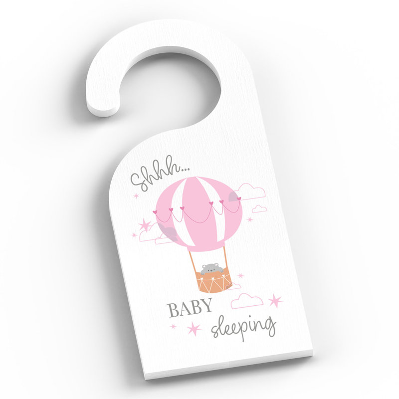 Nakke Text & Numbers Box Signs & Plaques, White/Pink