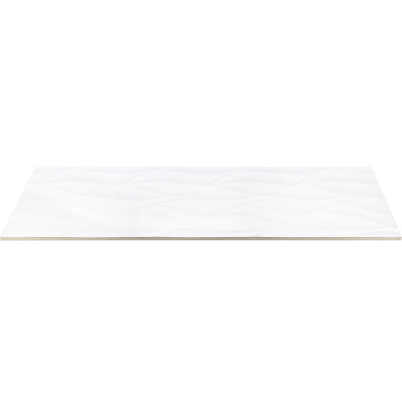 Carreau de céramique ondulé blanc 12 po x 36 po Ripple