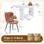 Ensemble de salle à manger 5 pièces Modern Glam avec table rectangulaire en faux marbre 63 po et 4 chaises en simili cuir-130671554-130671556