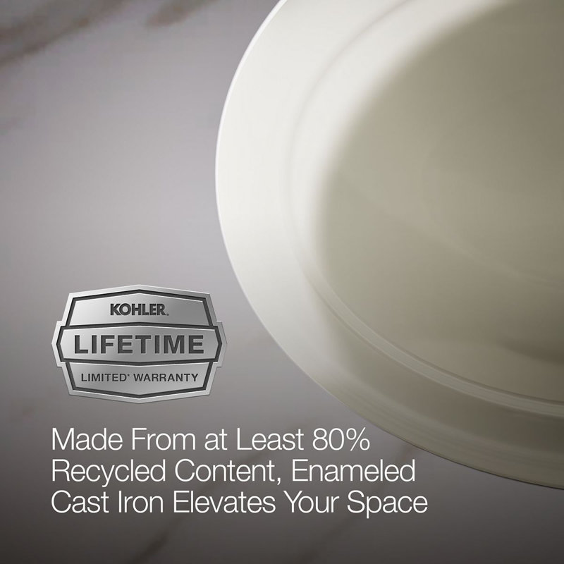 Serif Metal Oval Undermount Bathroom Sink, Biscuit